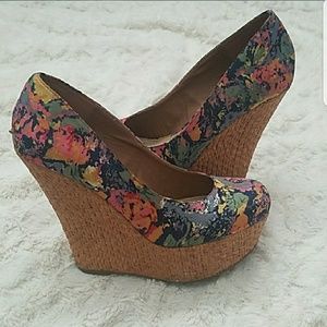 Steve Madden Floral Wedges